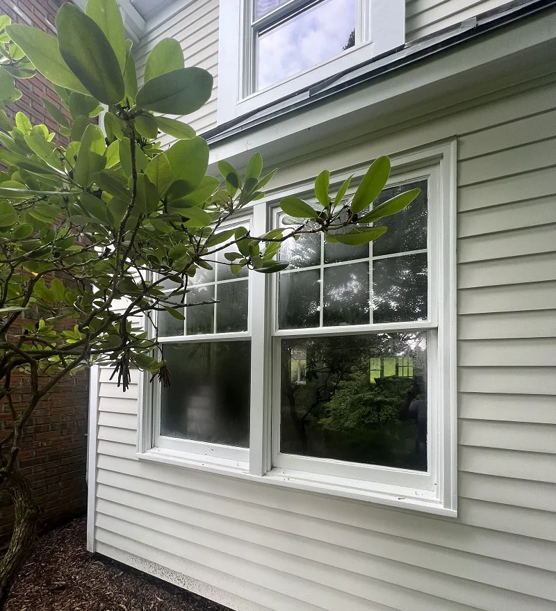 Two wide double hung in Wilton CT